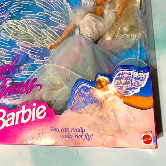 BARBIE VINTAGE. 90s ANGEL PRINCESS BARBIE IN BOX MATTEL #15911 - Picture 2 of 16